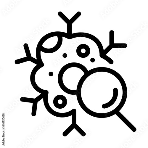 oncology icon with line style