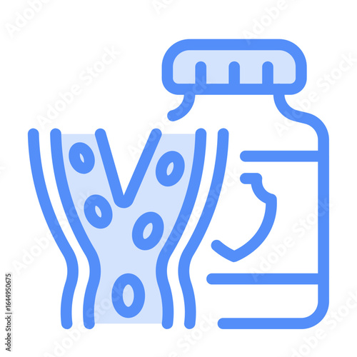 blood vitamins icon with linear color style