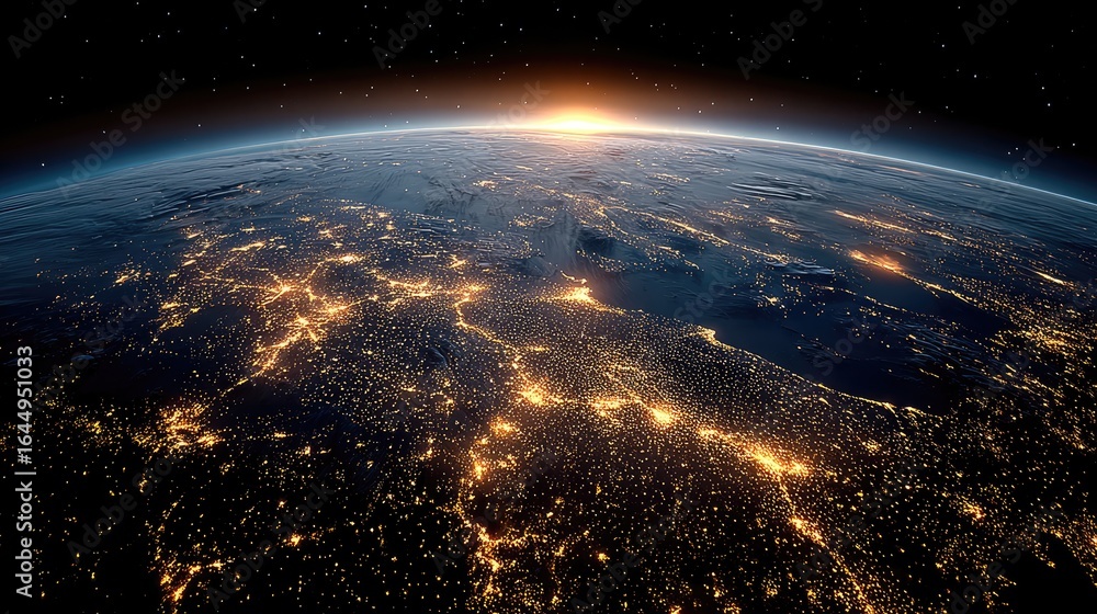 Obraz premium Sunrise Over The World