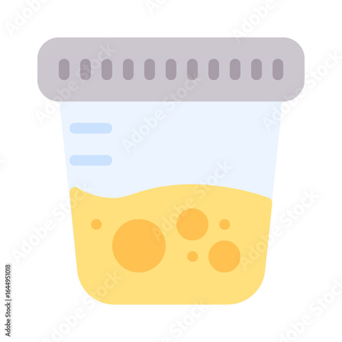 urine sample icon with flat style