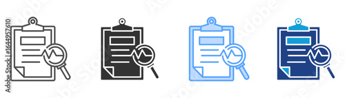 Diagnosis Icon Set Multiple Style Collection