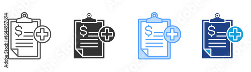 Insurance Icon Set Multiple Style Collection