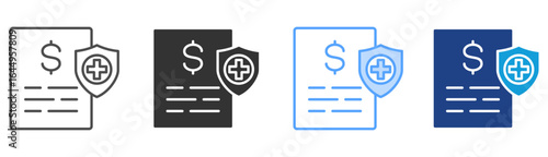Claims Icon Set Multiple Style Collection