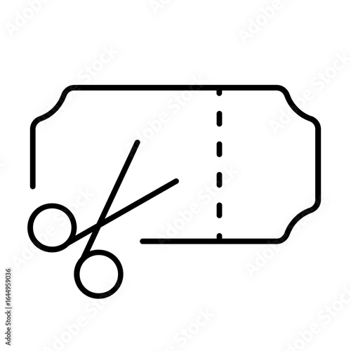 voucher icon with thin style