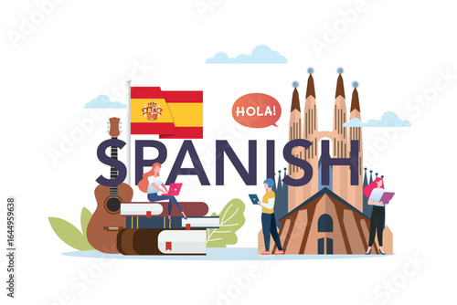Spanish language class with spanish culture elements
