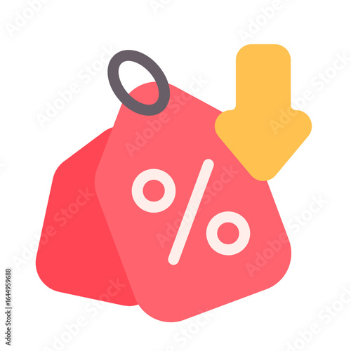 discount tag icon with flat style