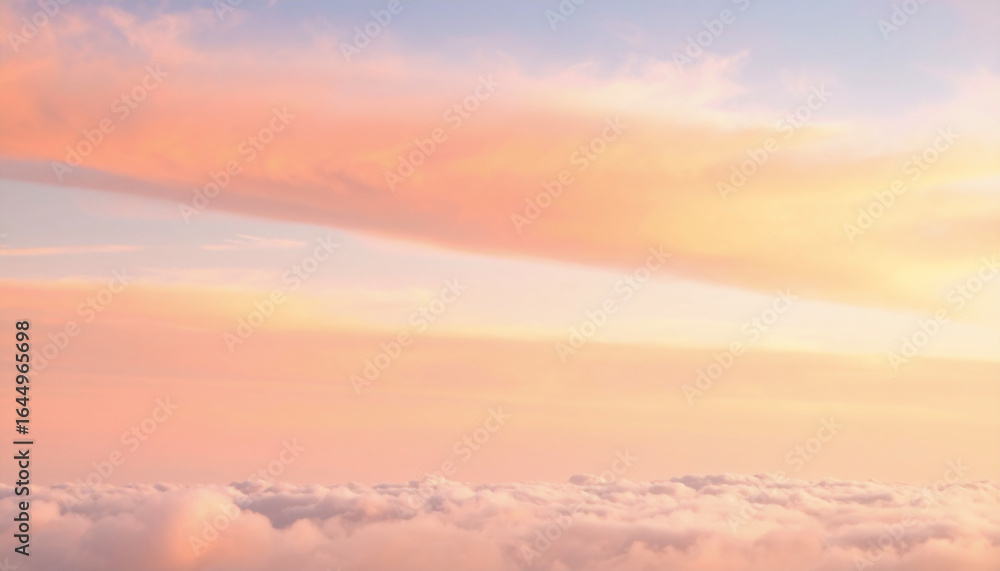 Naklejka premium Golden Hour Stratocumulus Gradient Background