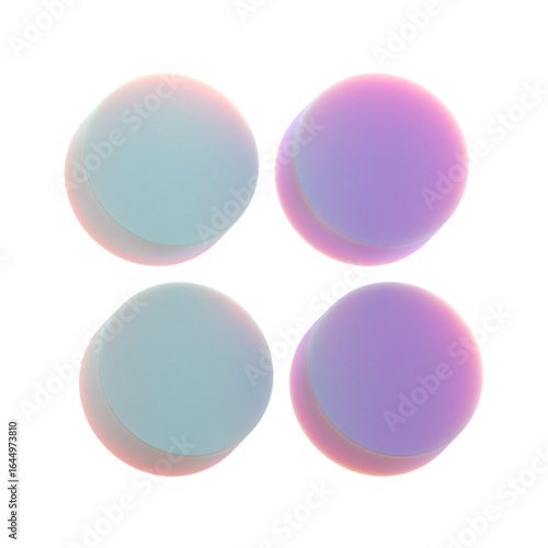 3d gradient geometric Dots shape for your design on an isolated background. 3d rendering icon
