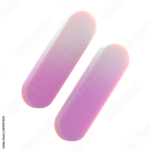 3d gradient geometric abstract rectangle shape for your design on an isolated background. 3d rendering icon