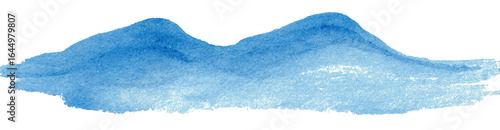 Abstract watercolor blue cloud shape