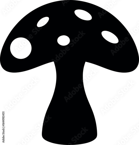 Mushroom silhouette icon vector illustration