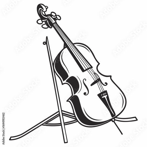 violin isolated on white