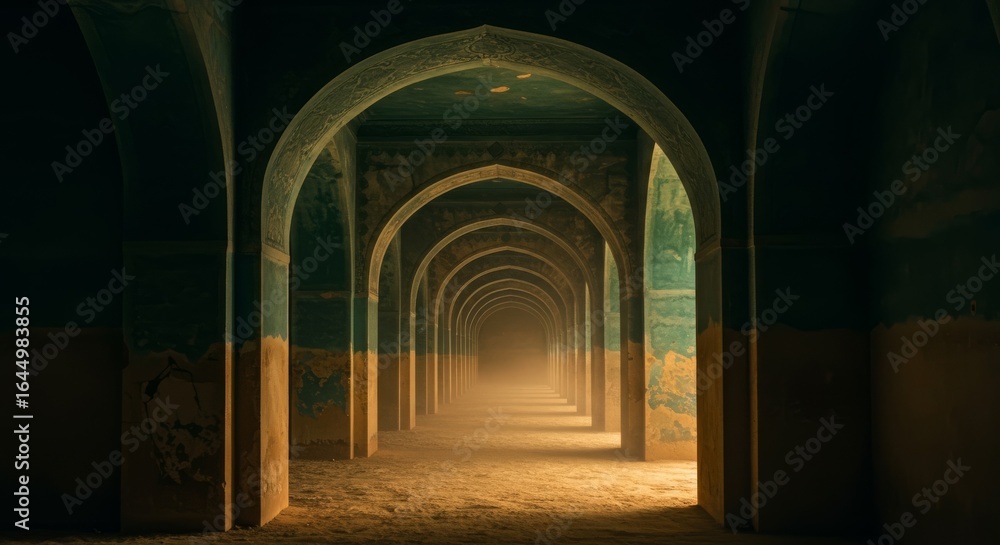 Naklejka premium Mystical Archway Corridor