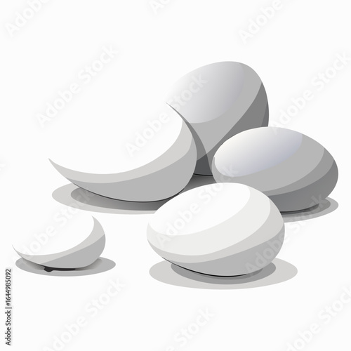 white pills on white background