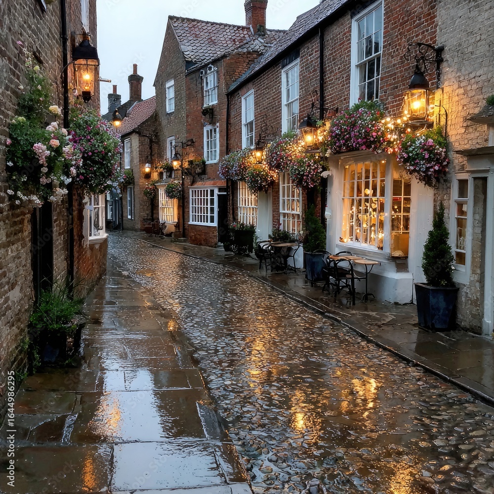 Fototapeta premium Quiet Rainy Street