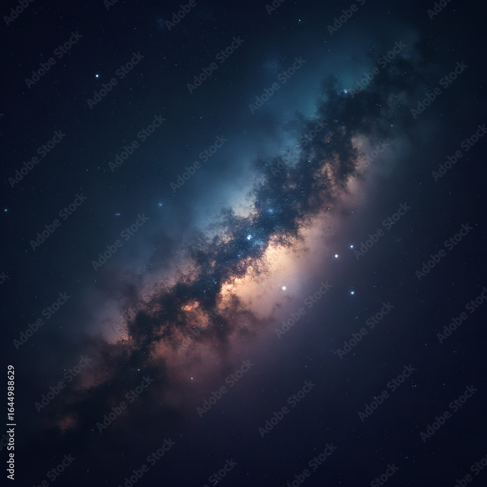 Fototapeta premium Radiant Milky Way Galaxy in Cosmic Night