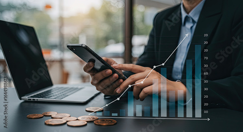 businessman with a calculator