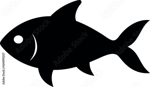 Fish silhouette icon vector illustration