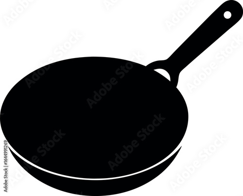 Frying pan  silhouette icon vector illustration
