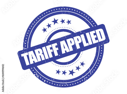 Tariff Applied Rubber Stamp Seal with a Dotted Circle