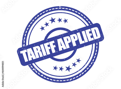 Tariff Applied Rubber Stamp Seal with a Star Border