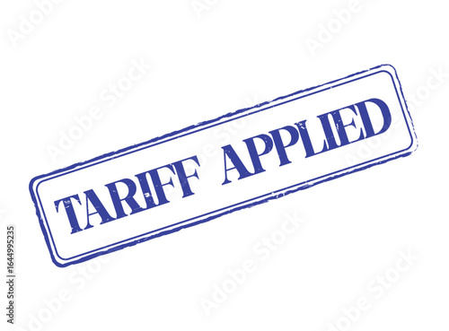 Tariff Applied Rubber Stamp Seal with an Outline and Text