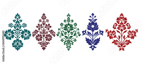 Classic Mughal Floral Embroidery Motifs with Ethnic Texture