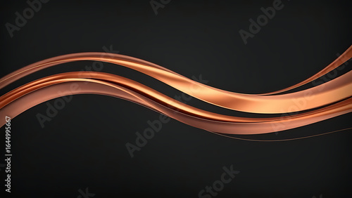 Luxury Black with Copper Flow Lines