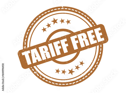 Tariff Free Rubber Stamp Seal with a Star Border
