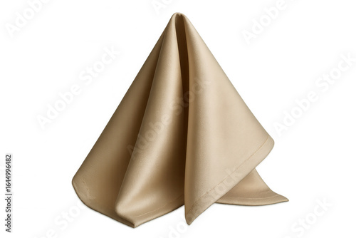 Wallpaper Mural Beige napkin elegantly folded on transparent background, perfect for hospitality and catering visuals Torontodigital.ca