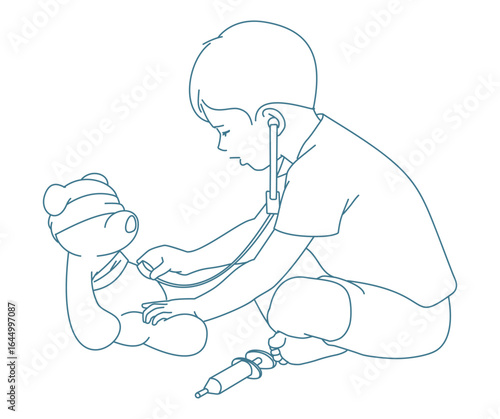  A little playing doctor at home