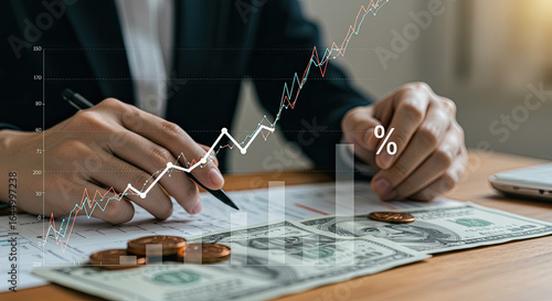 trader   working on chart