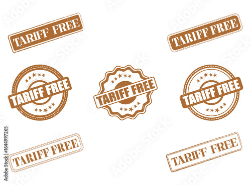 Collection of Tariff Free Rubber Stamps and Seals