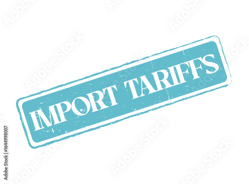 Import Tariffs Rubber Stamp Seal for International Trade and Customs