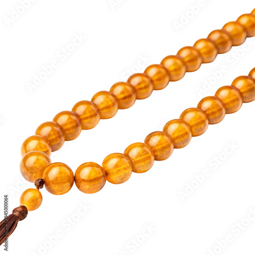 amber necklace isolated on white