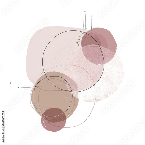 Abstract shapes in muted tones