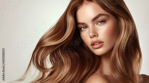 Wallpaper Mural Stunning attractive hispanic young woman looking at the camera. Flawless beauty of a woman, angelic face, beauty advertising, Generative AI	
 Torontodigital.ca