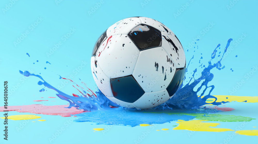 Fototapeta premium Colorful Soccer Splash