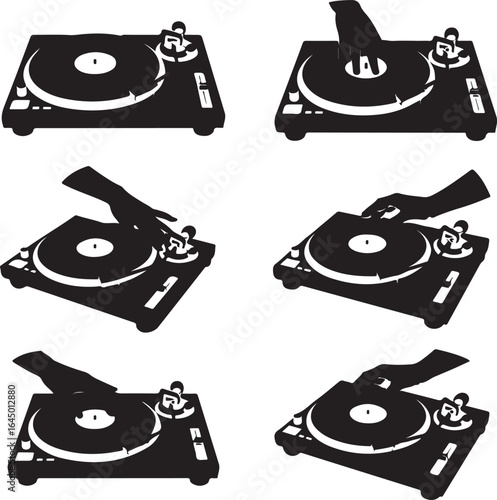 Turntable Dj Hand Scratching vinyl