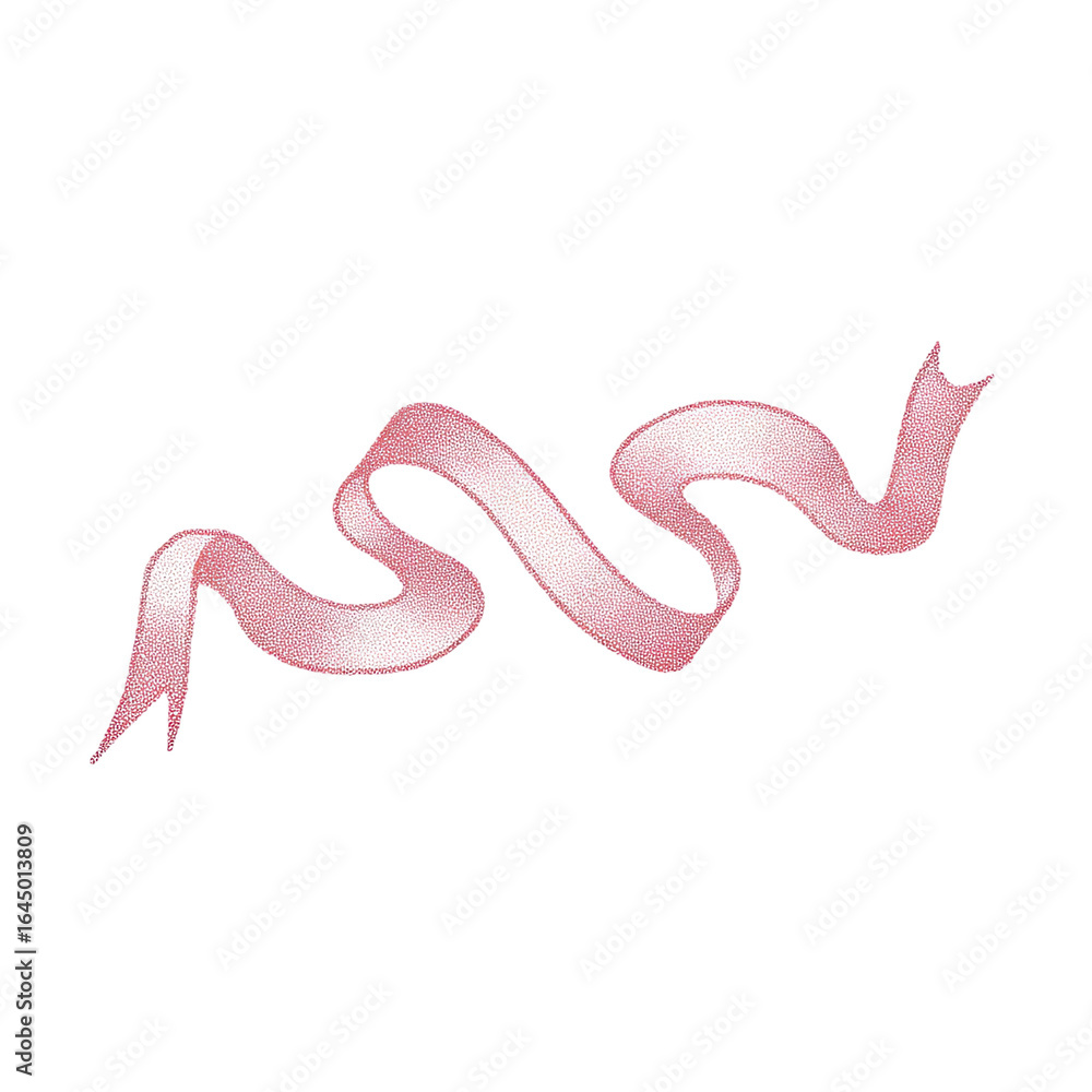A stylized pink ribbon design A stylized pink ribbon design