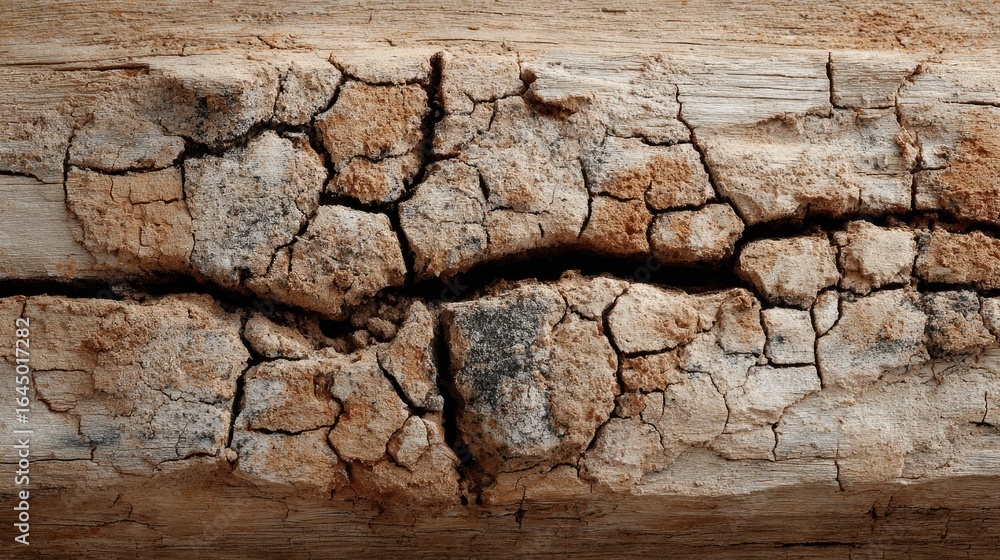 Fototapeta premium Cracked wood plank texture
