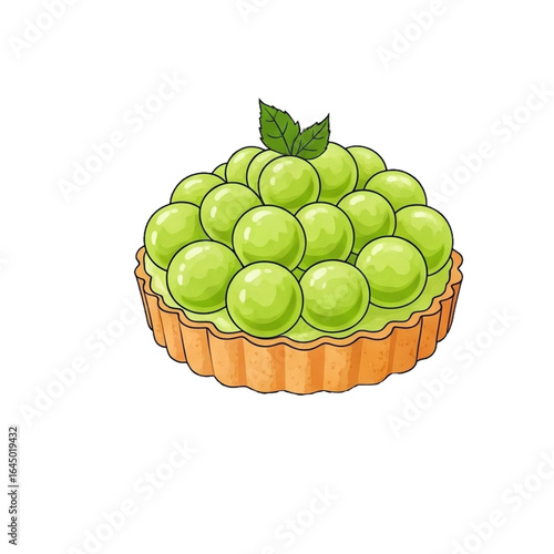 green grape muscat dessert pie