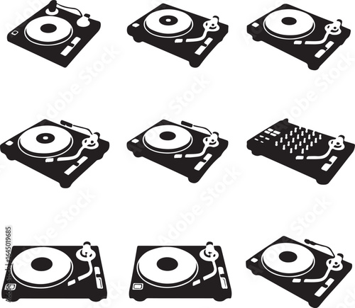 Turntables and Mixer Collection audio music
