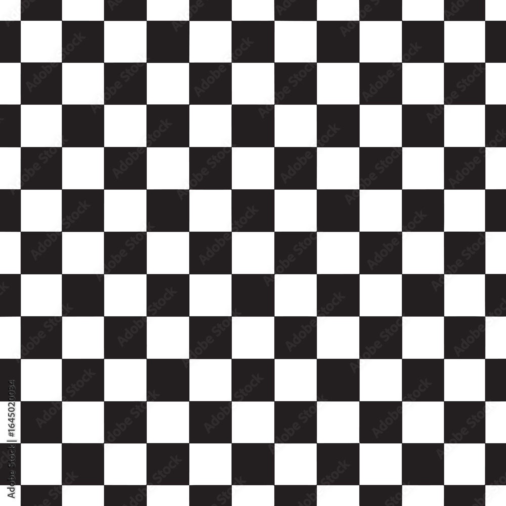 Fototapeta premium Seamless Checkered Design Silhouette | Black Vector Art