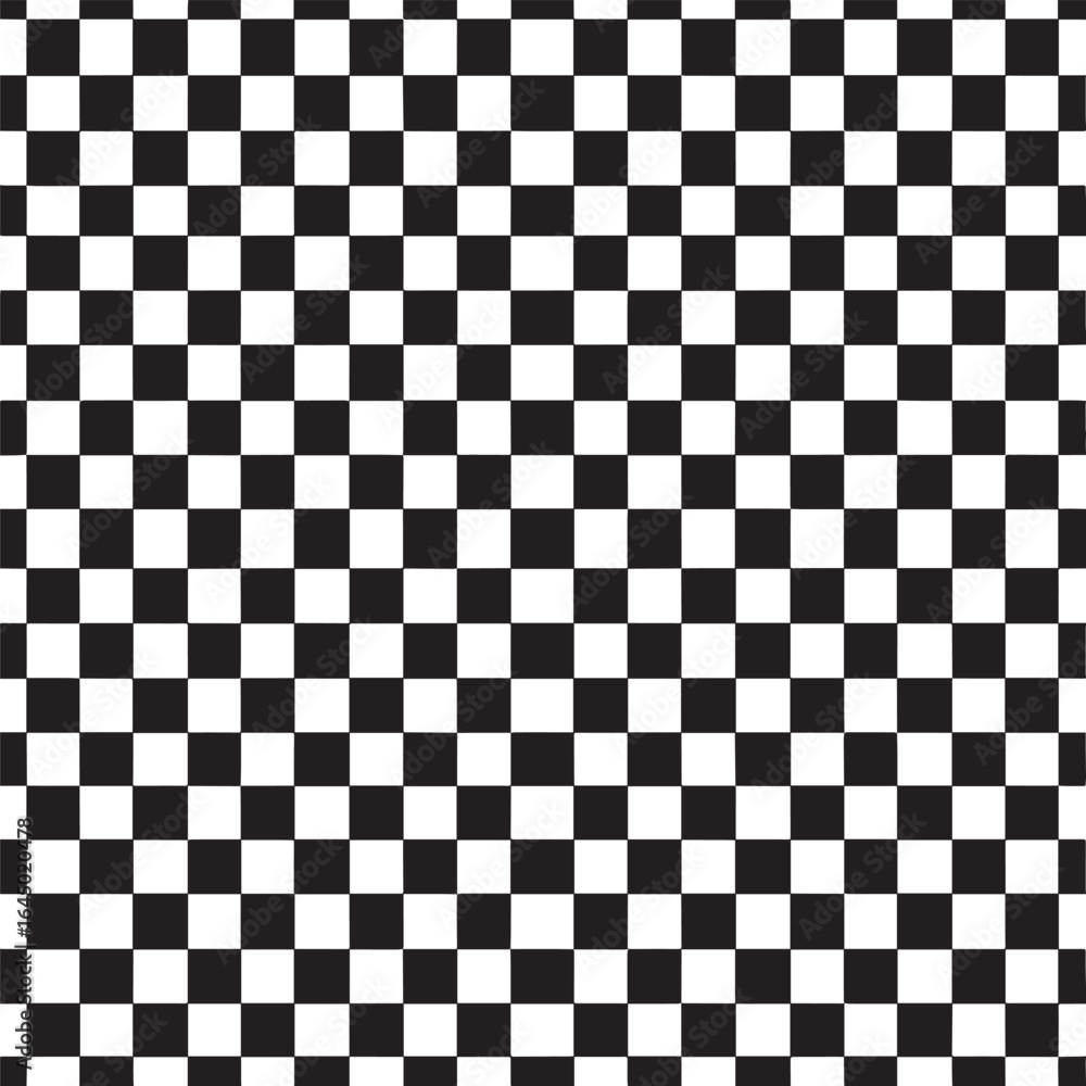 Fototapeta premium Seamless Checkered Design Silhouette | Black Vector Art