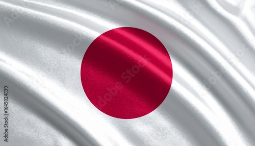 Free Download A closeup of the Japanese flag showing crisp details of the red circle on white fabric
 - GFXLoad