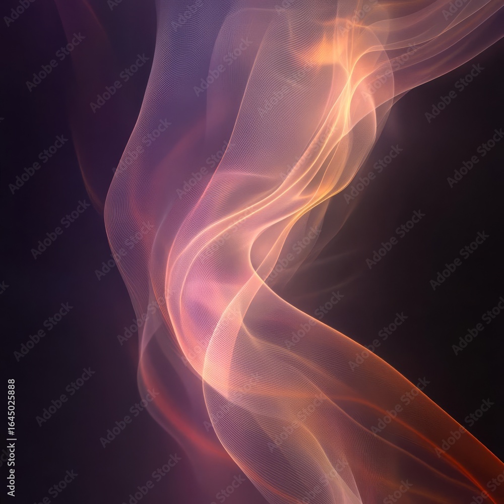 Fototapeta premium Ethereal Pulse III A subtle rhythmic pulse of soft ambient light meditative and delicate