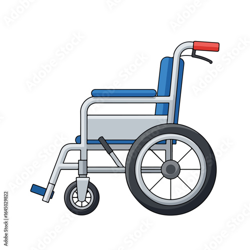 vector of a blue wheelchair or walking aid