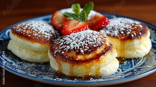 Wallpaper Mural daifuku pancakes on clean background Torontodigital.ca