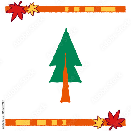 Simple Flat Illustration of Evergreen Tree